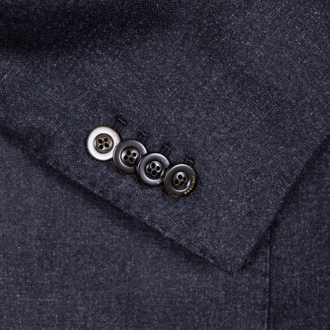 Dark Grey Unconstructed Wool Blazer