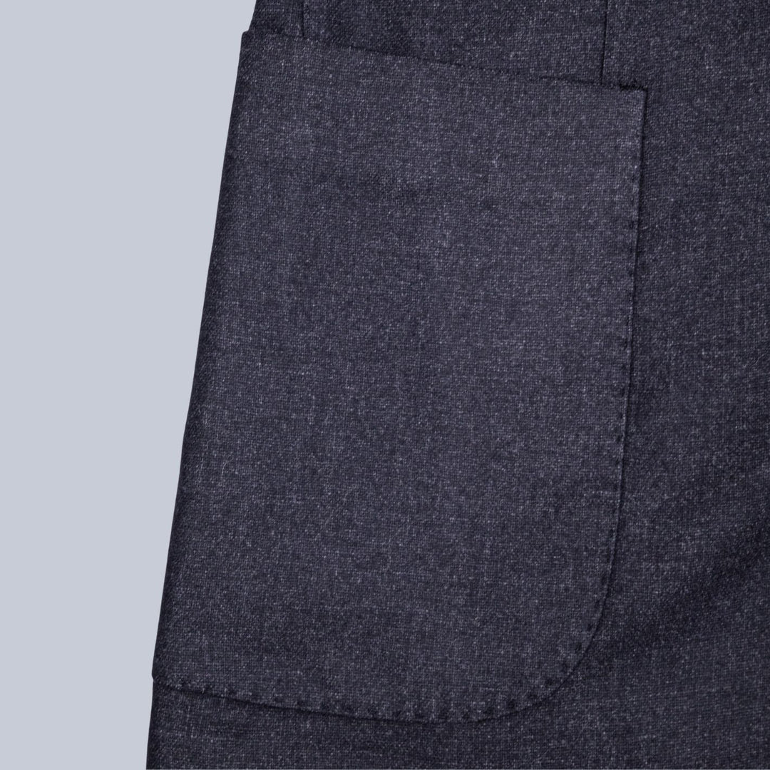 Dark Grey Unconstructed Wool Blazer