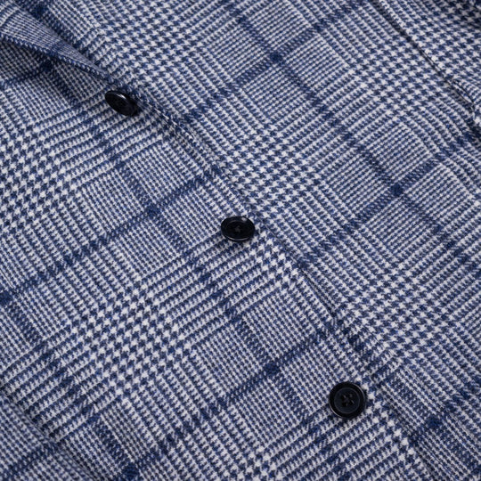 Blue Wool Glencheck Blazer