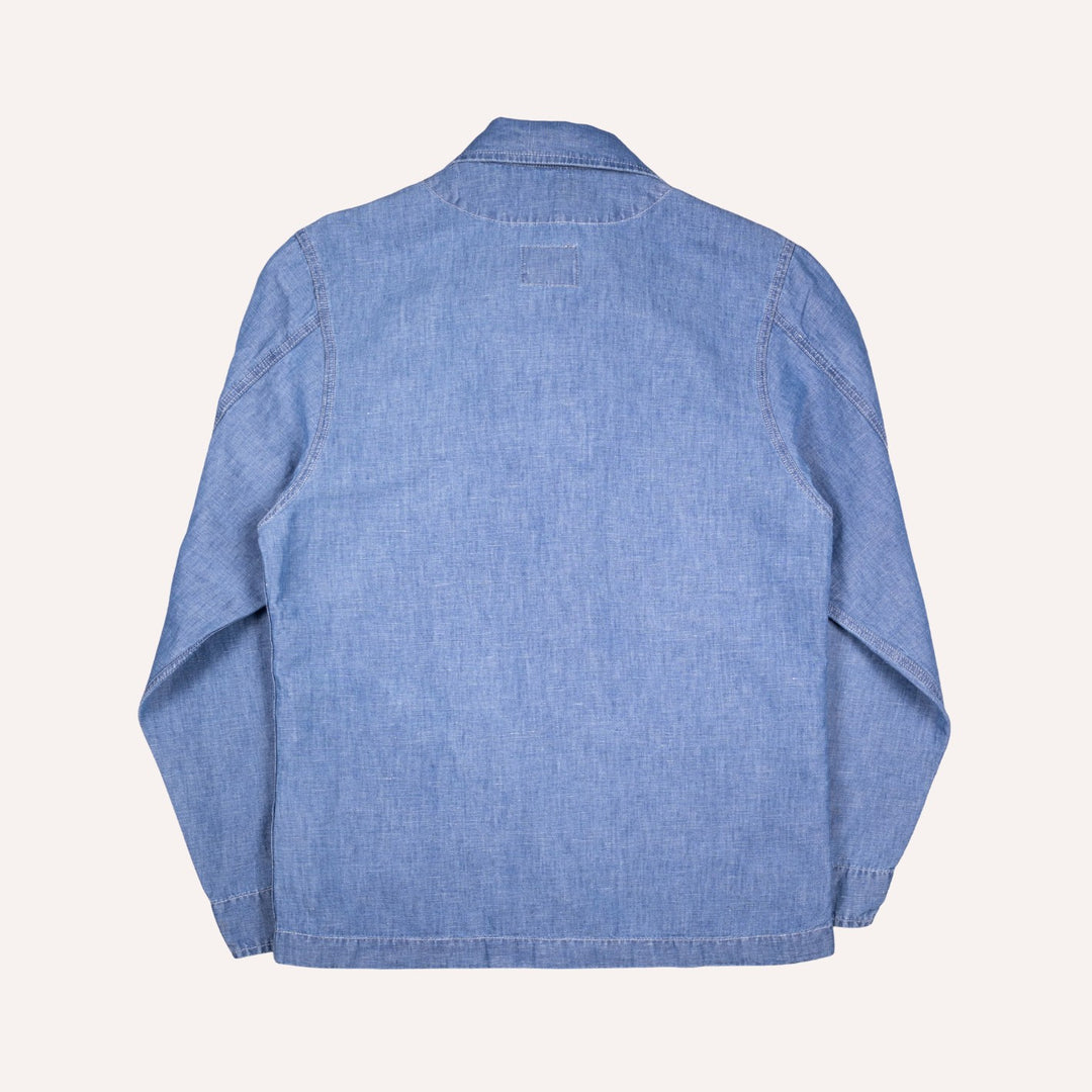Light Blue Hemp Chambray Denim Work Jacket