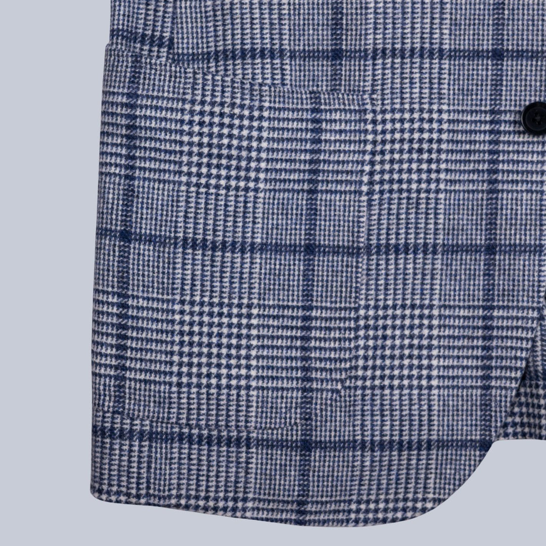 Blue Wool Glencheck Blazer