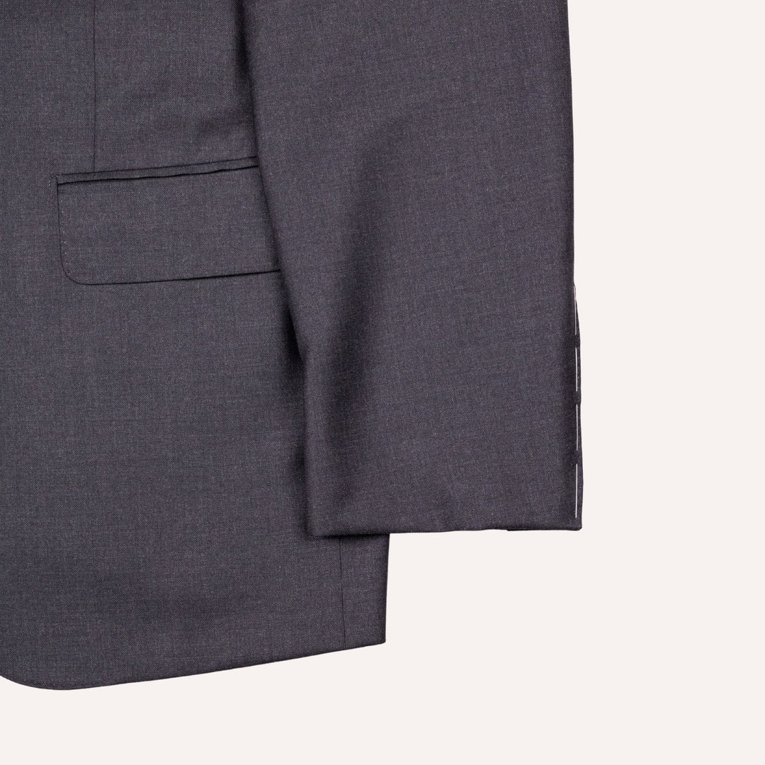 Anthracite Grey S130 Twill Wool Suit - Green Line