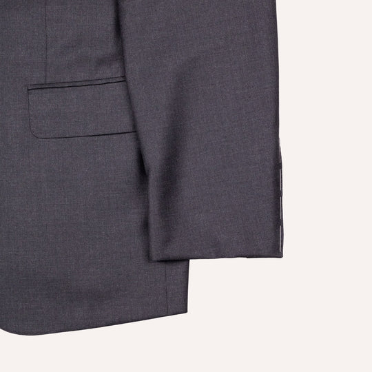 Anthracite Grey S130 Twill Wool Suit - Green Line