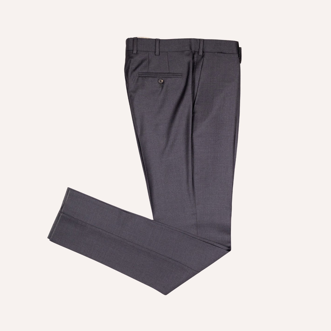 Anthracite Grey S130 Twill Wool Suit - Green Line