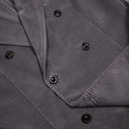 Dusty Grey Cotton Corduroy Double Breasted Suit