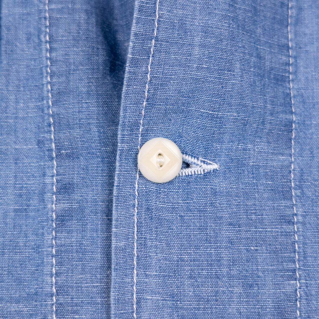 Light Blue Hemp Chambray Denim Work Jacket