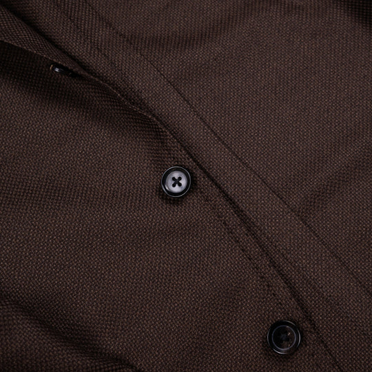Brown Hopsack Wool Blazer