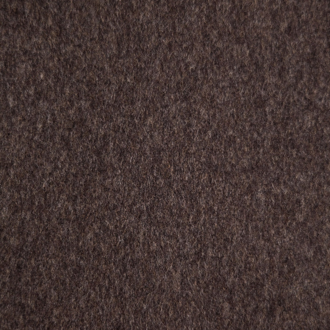 Brown Melange Wool Double Breasted Coat