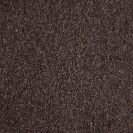 Brown Melange Wool Double Breasted Coat