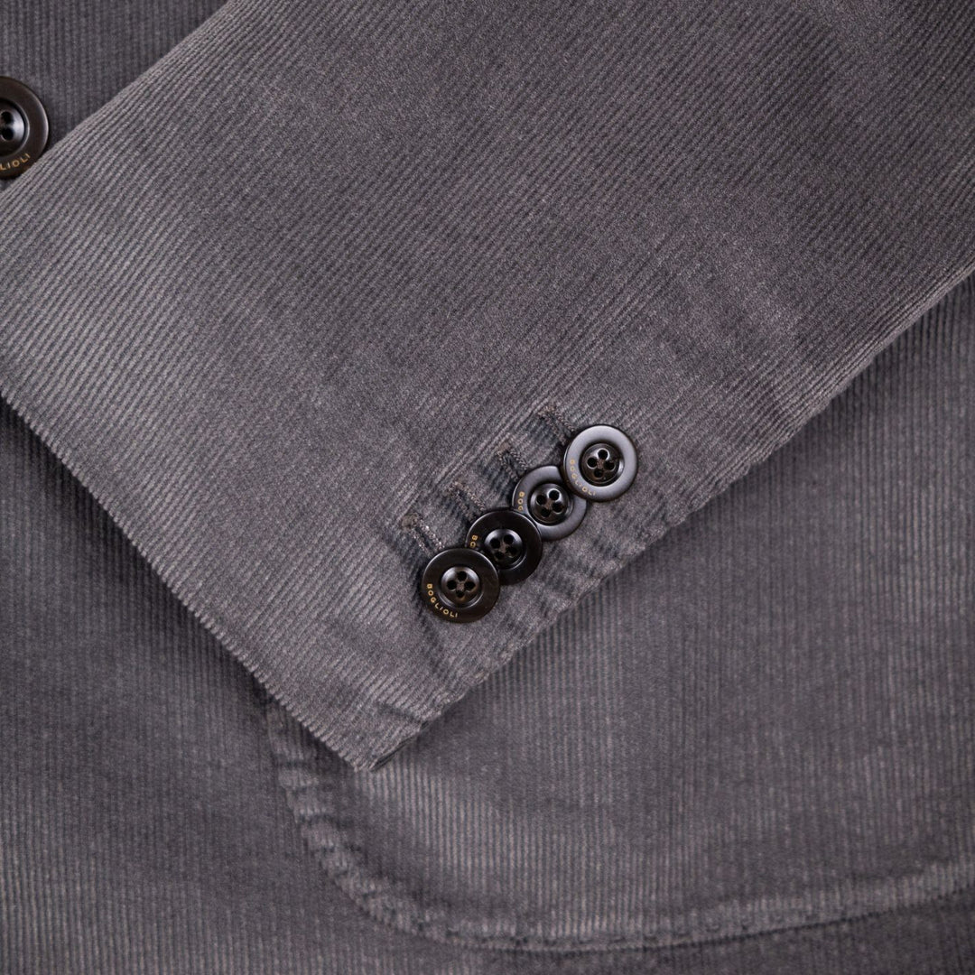 Dusty Grey Cotton Corduroy Double Breasted Suit