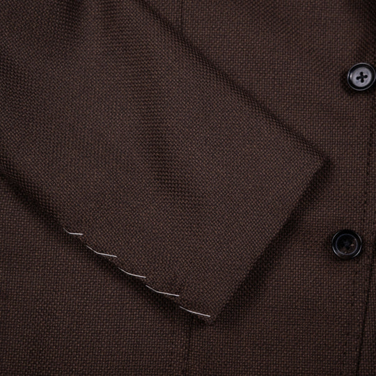 Brown Hopsack Wool Blazer