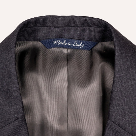 Anthracite Grey S130 Twill Wool Suit - Green Line