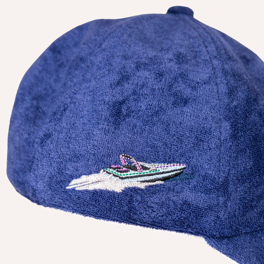 Blue Terry Beach Cap