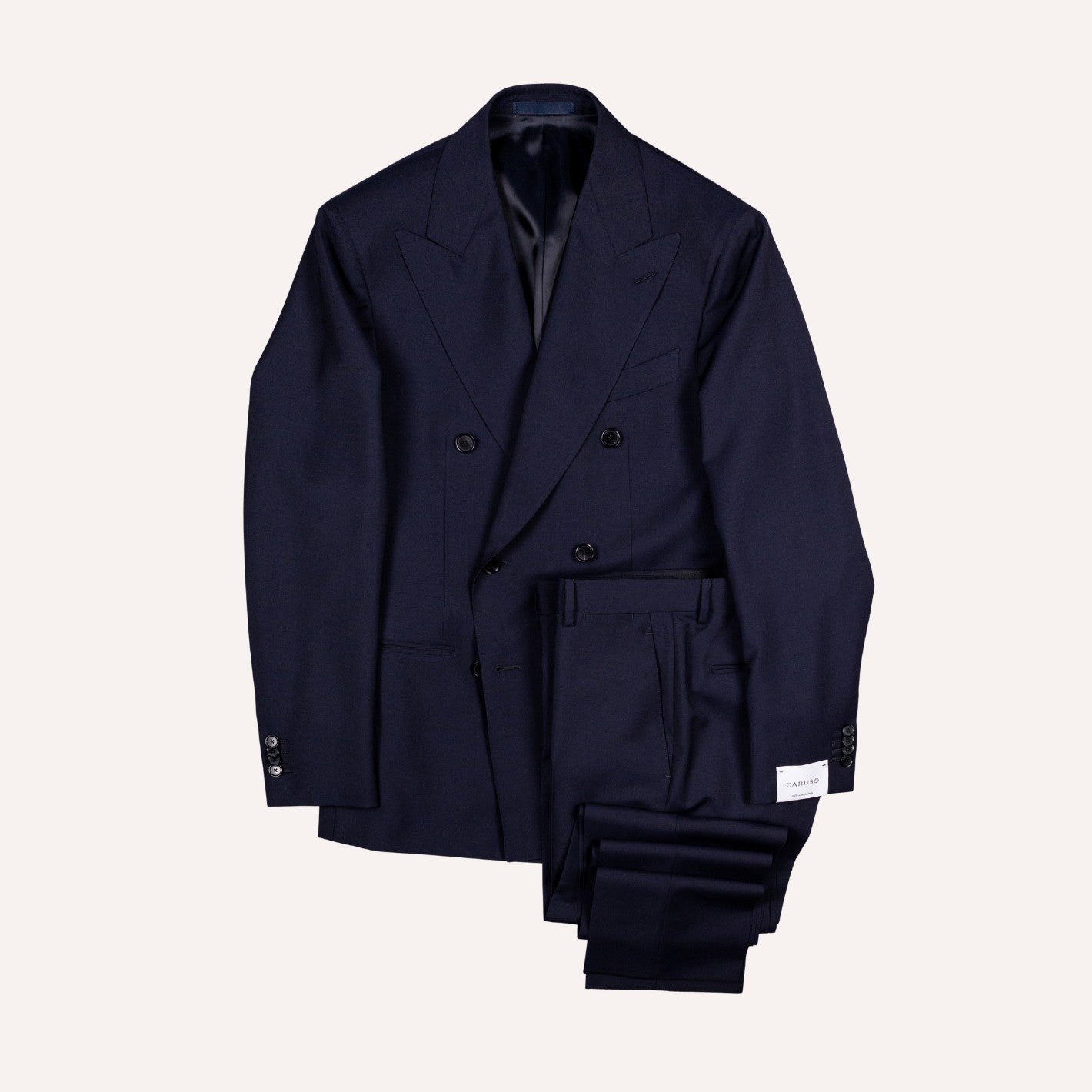 【UNITED ARROWS】NAVY WOOL×MOHAIR 3B SUIT VBC Navy 21 Micron Wool Herringbone Reade Suit - Custom Fit