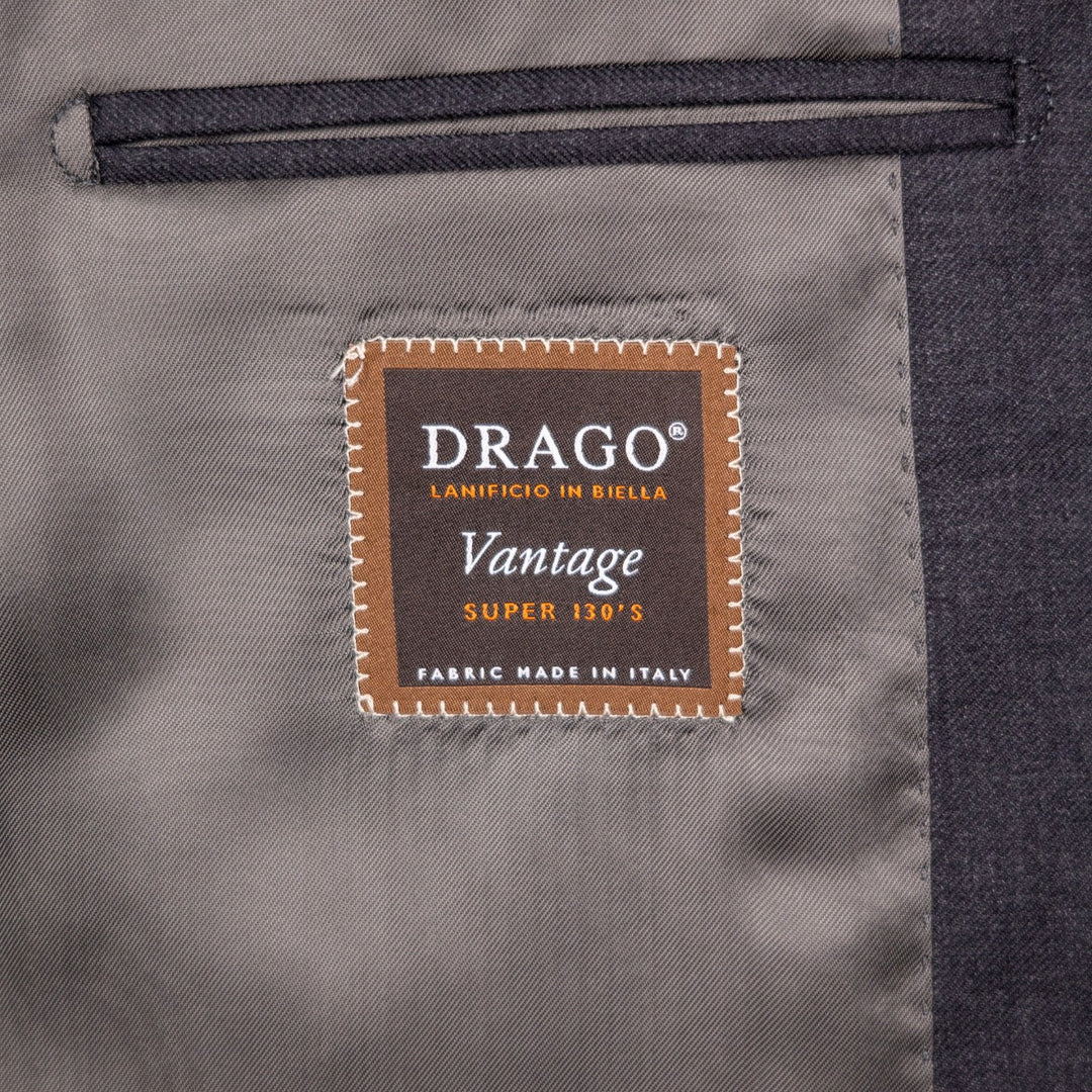 Anthracite Grey S130 Twill Wool Suit - Green Line