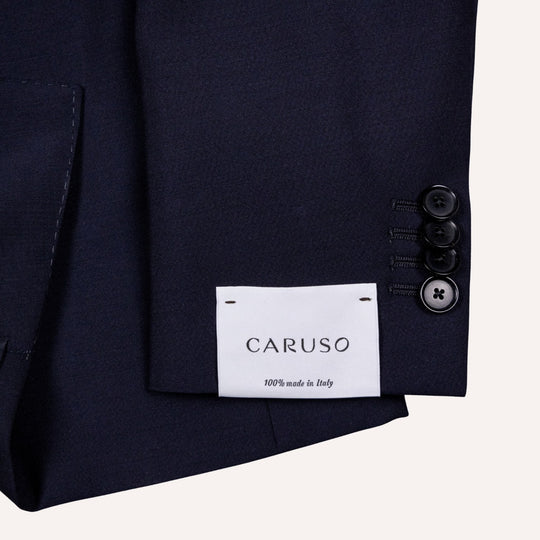 Navy Wool Mohair Double Breasted Suit