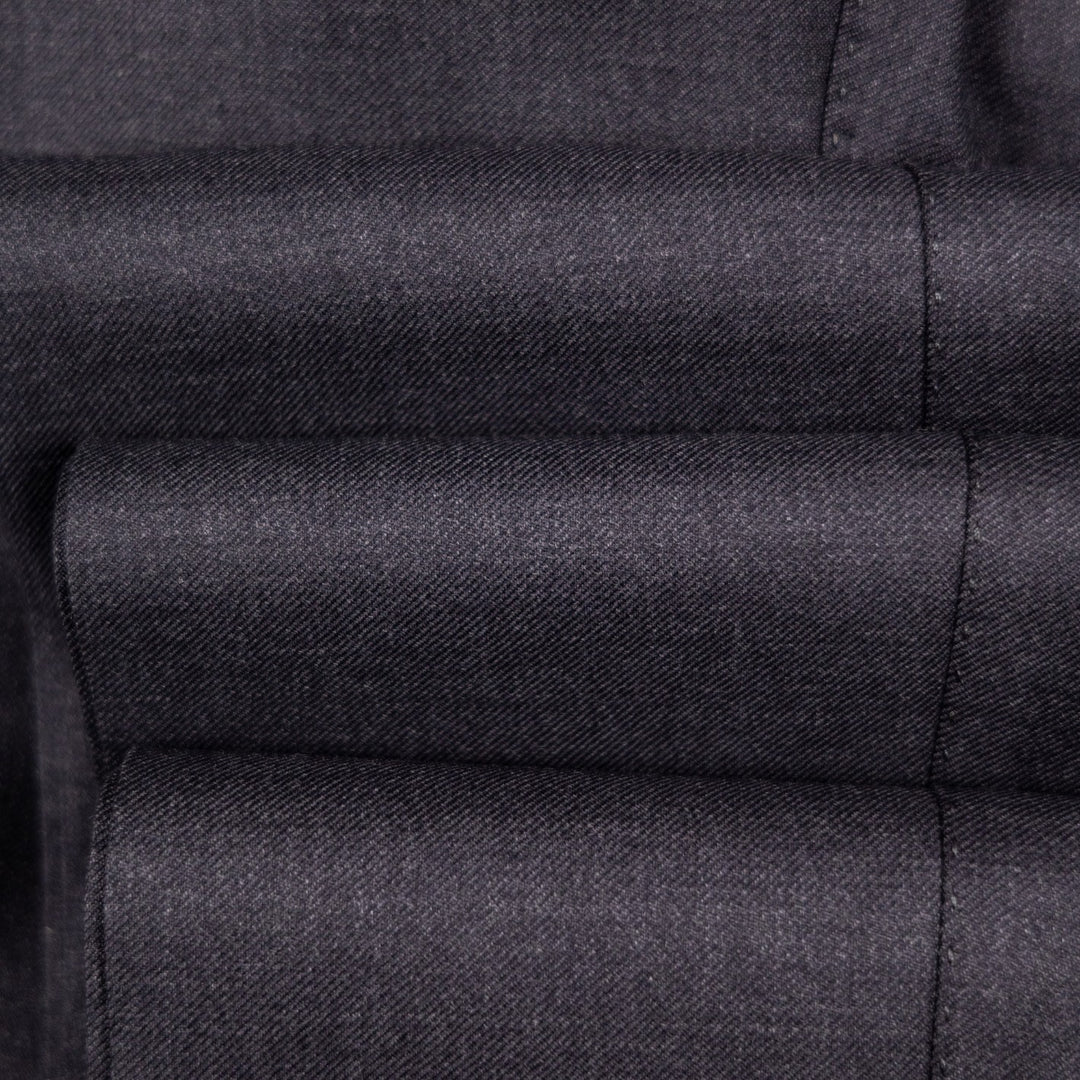 Anthracite Grey S130 Twill Wool Suit - Green Line