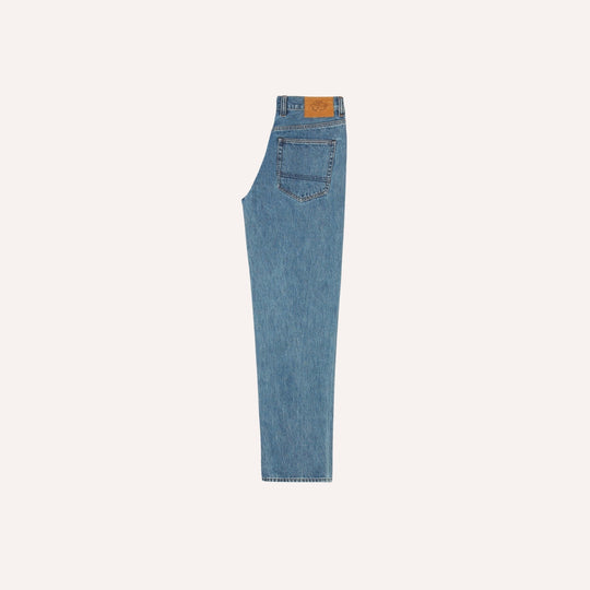 Bleach Wash Japanese Selvedge Denim Five-Pocket Jeans