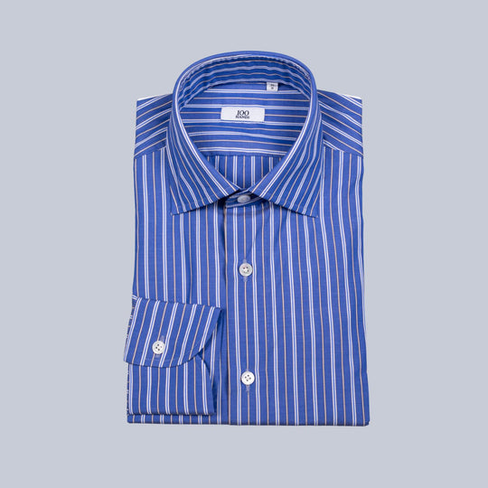 Blue Brown Vintage Stripe Shirt