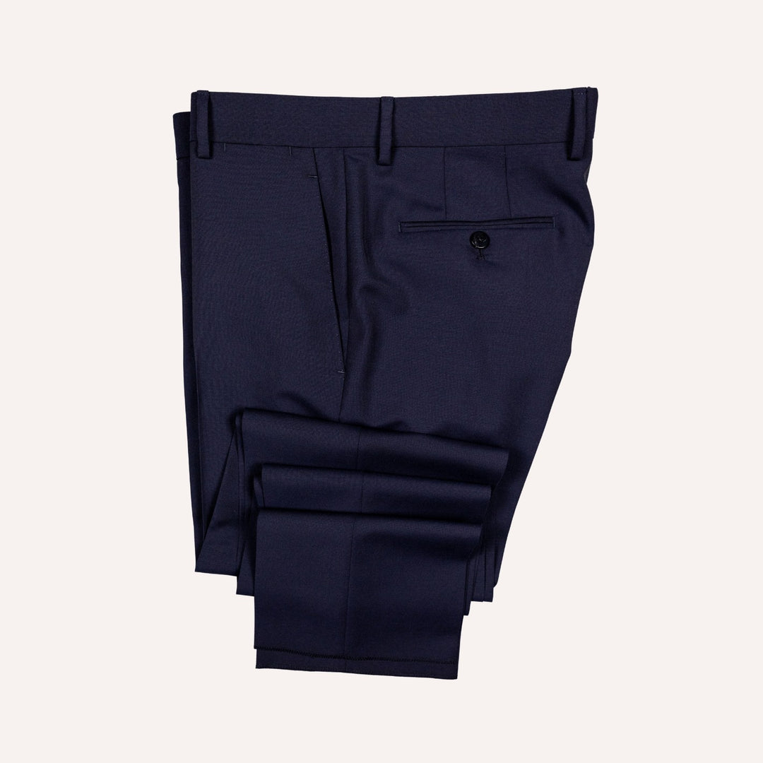 Navy Wool Mohair Double Breasted Suit