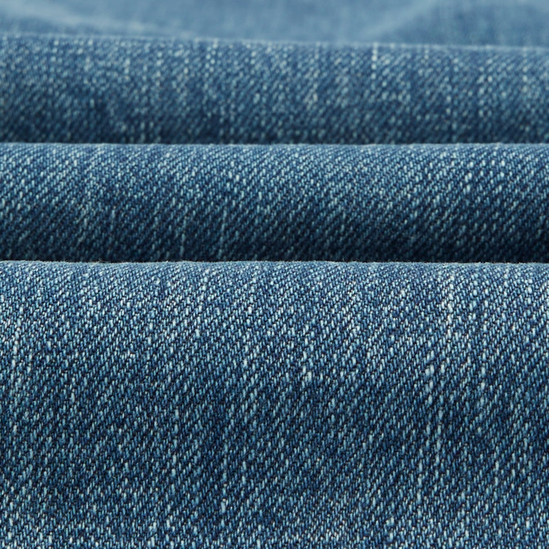 Bleach Wash Japanese Selvedge Denim Five-Pocket Jeans
