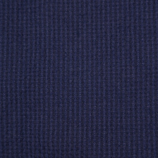 Navy Seersucker Mandarin Nehru Jacket