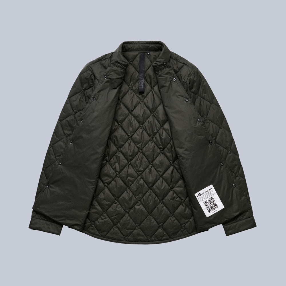 Olive Technical Padded Overshirt
