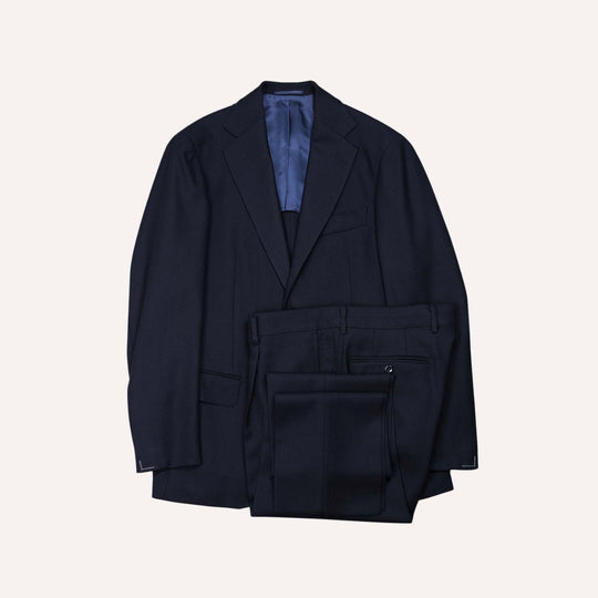 Navy Wool Calm Twist Suit