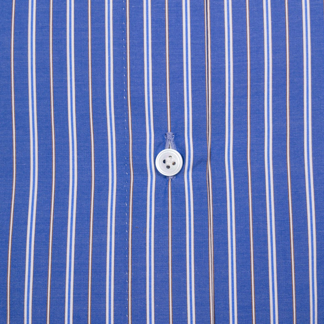 Blue Brown Vintage Stripe Shirt