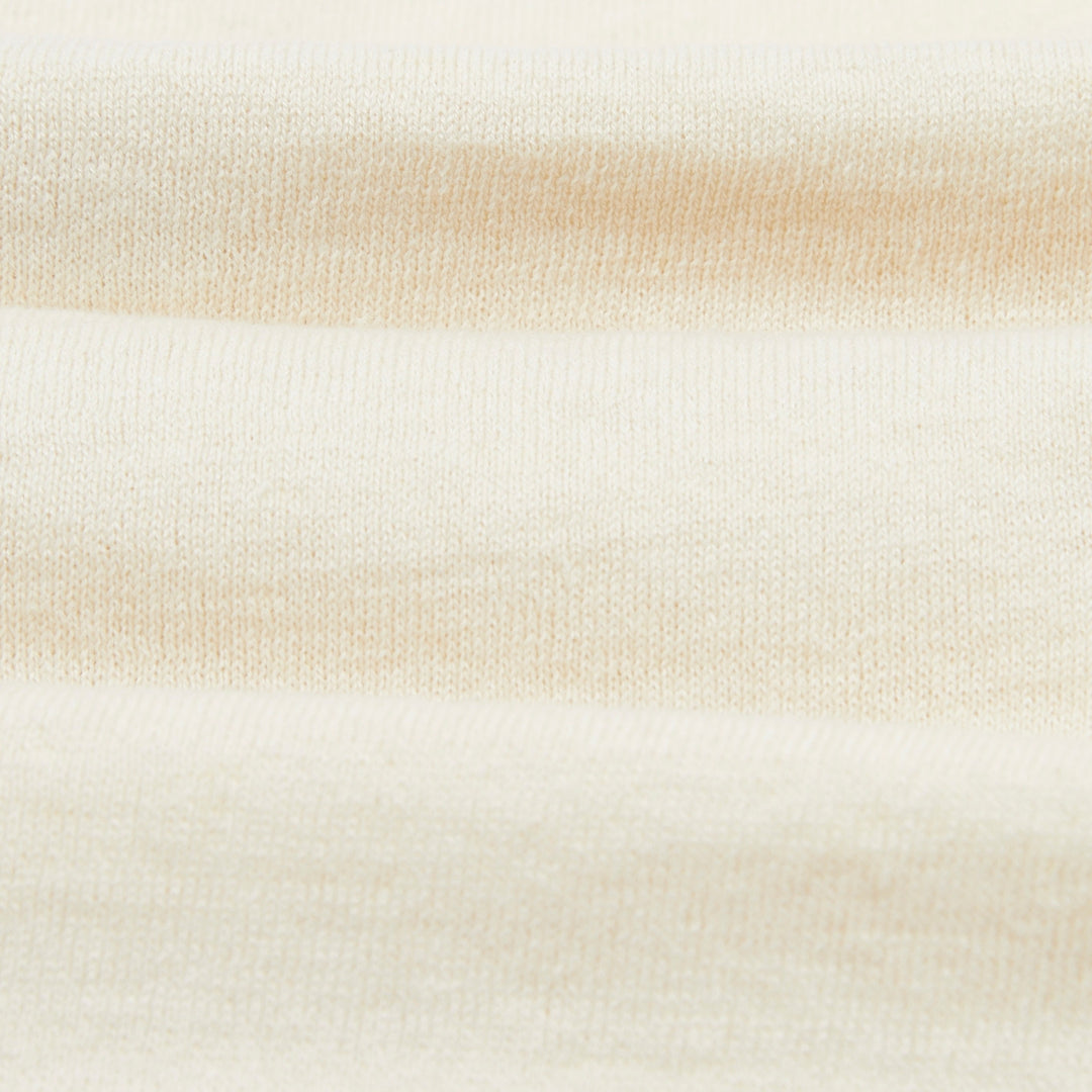 Ecru Knitted Linen-Cotton Short-Sleeve Polo Shirt