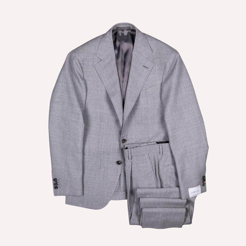 Dev Guy 　CARUSO grey summer suit Grey Melange Aida Summer Wool Suit – Lund & Lund