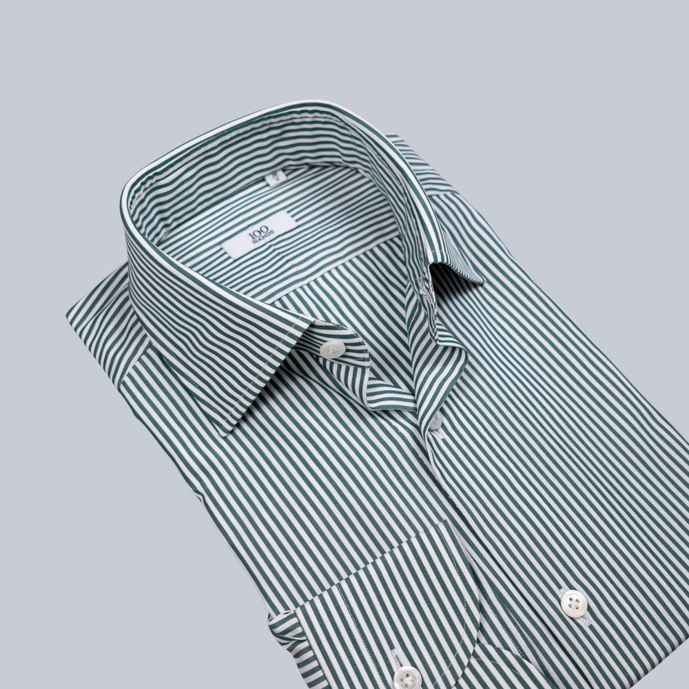 Olive Green Stripe Shirt