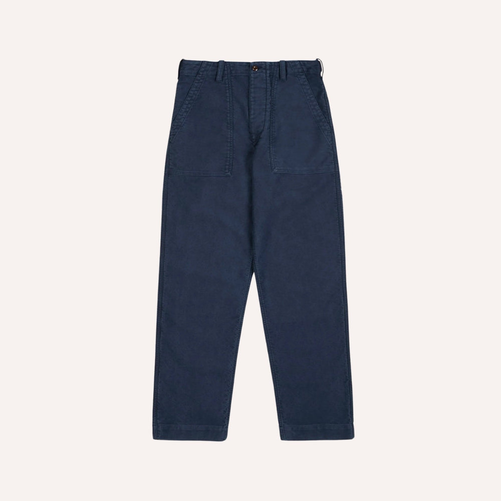 Washed Navy Moleskin Fatigue Trouser