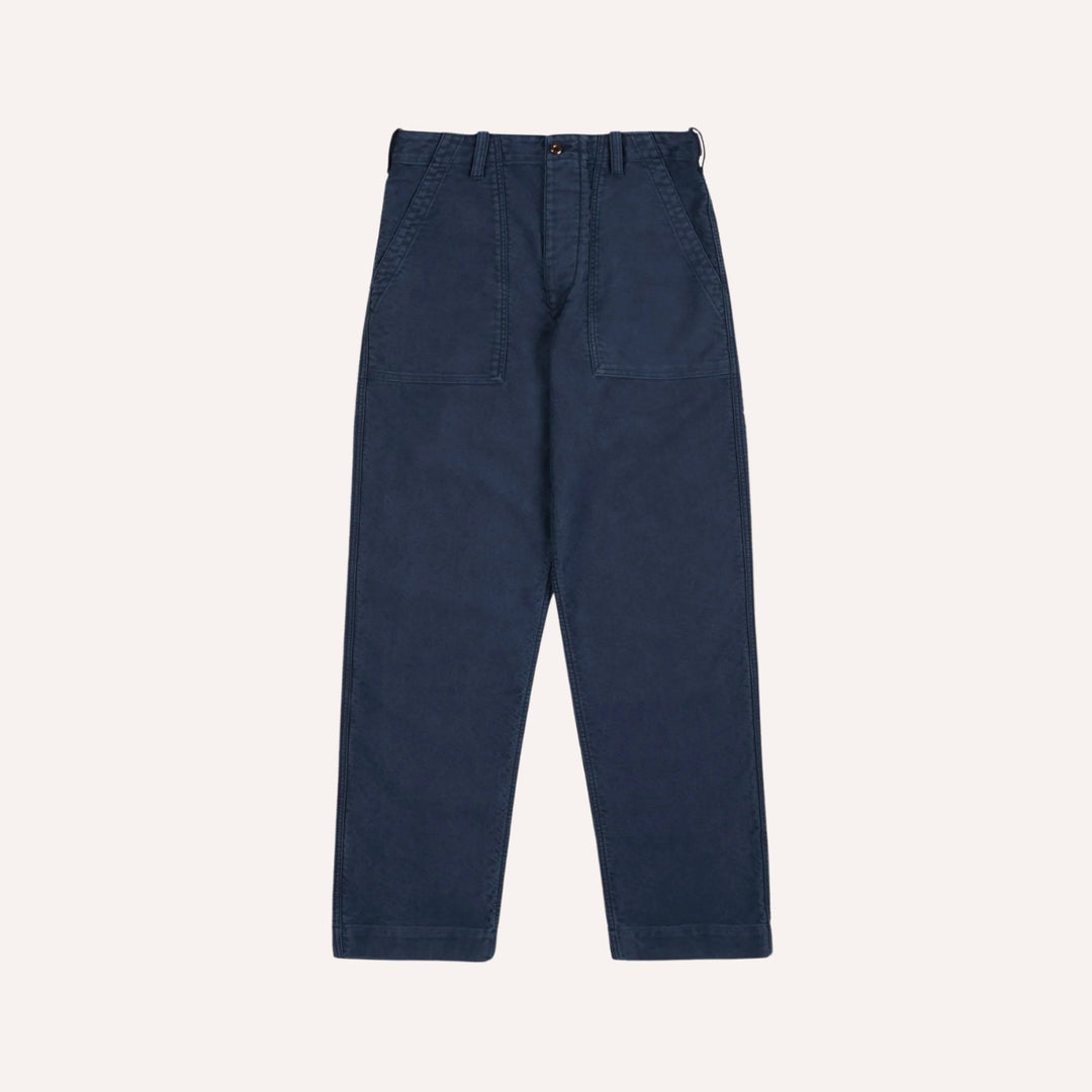 Washed Navy Moleskin Fatigue Trouser