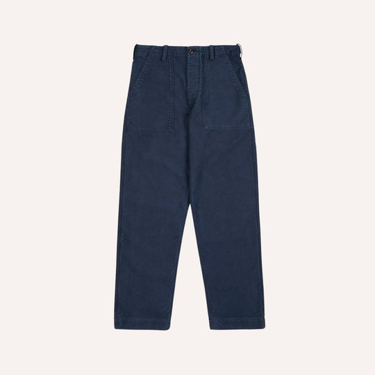 Washed Navy Moleskin Fatigue Trouser