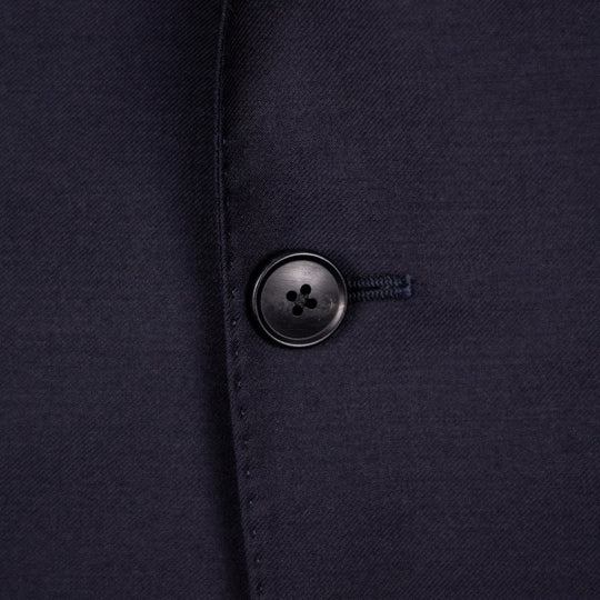 Midnight Blue S130 Twill Wool Suit - Green Line