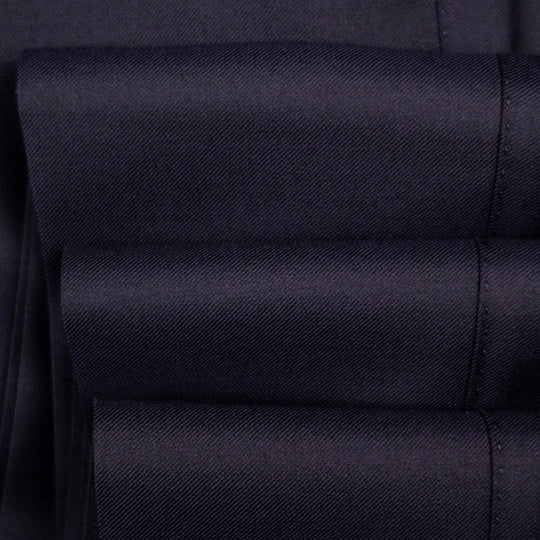 Midnight Blue S130 Twill Wool Suit - Green Line