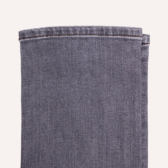Washed Grey Cotton Stretch Jeans - Slim Fit