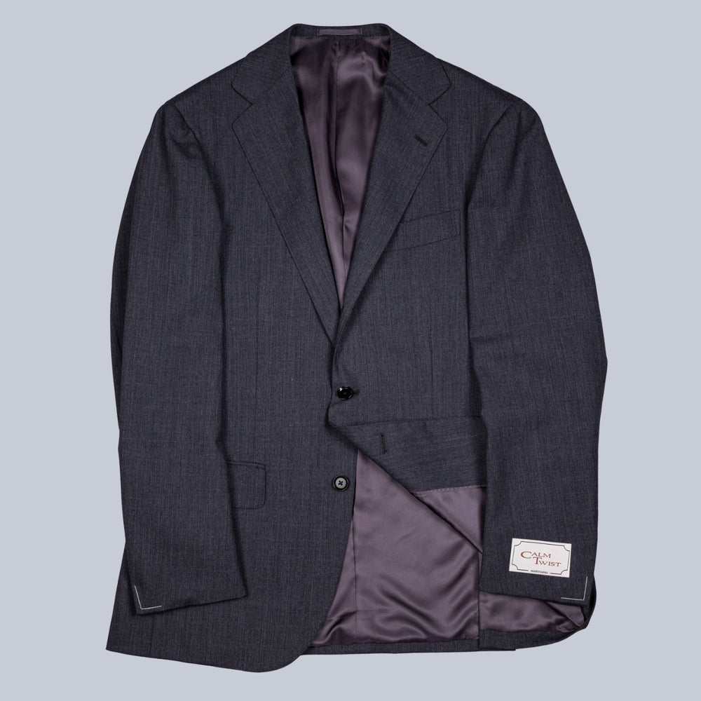 Grey Melange Calm Twist Wool Suit