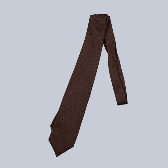Brown Silk Grenadine Tie