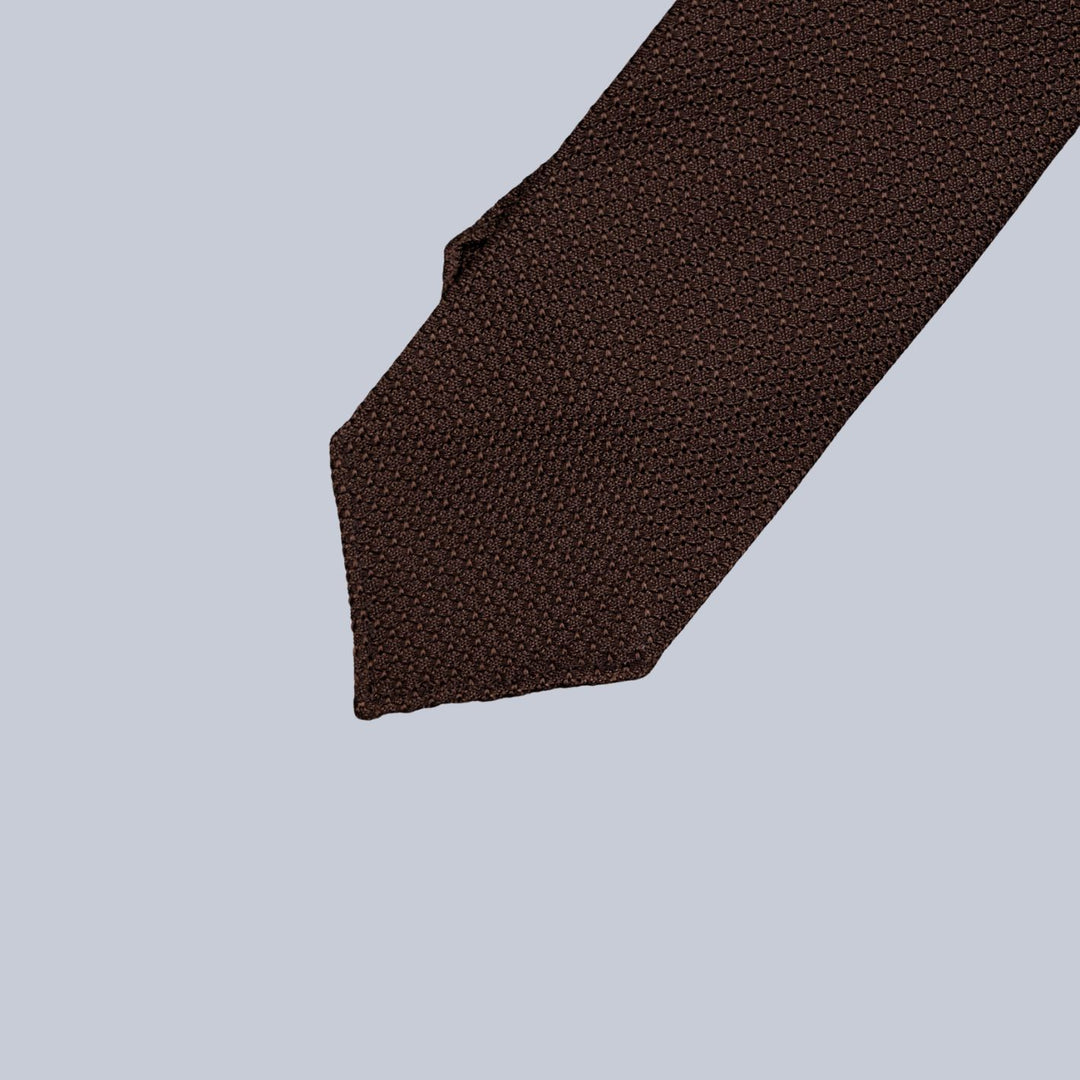 Brown Silk Grenadine Tie
