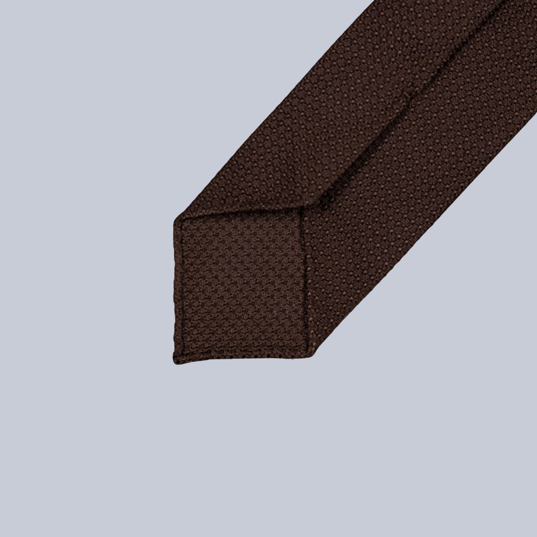 Brown Silk Grenadine Tie