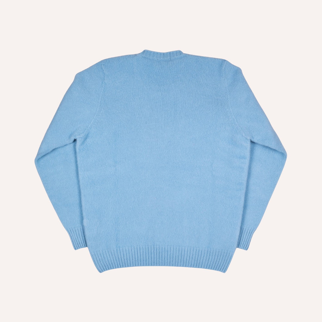 Turquoise Brushed Cashmere Roundneck Sweater