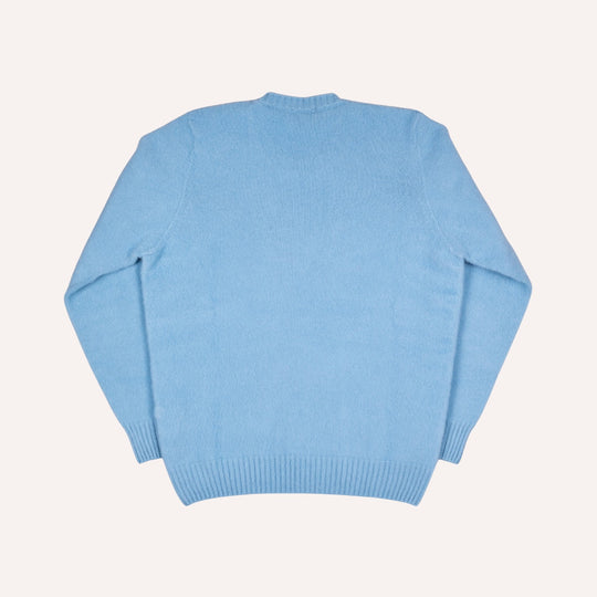 Turquoise Brushed Cashmere Roundneck Sweater