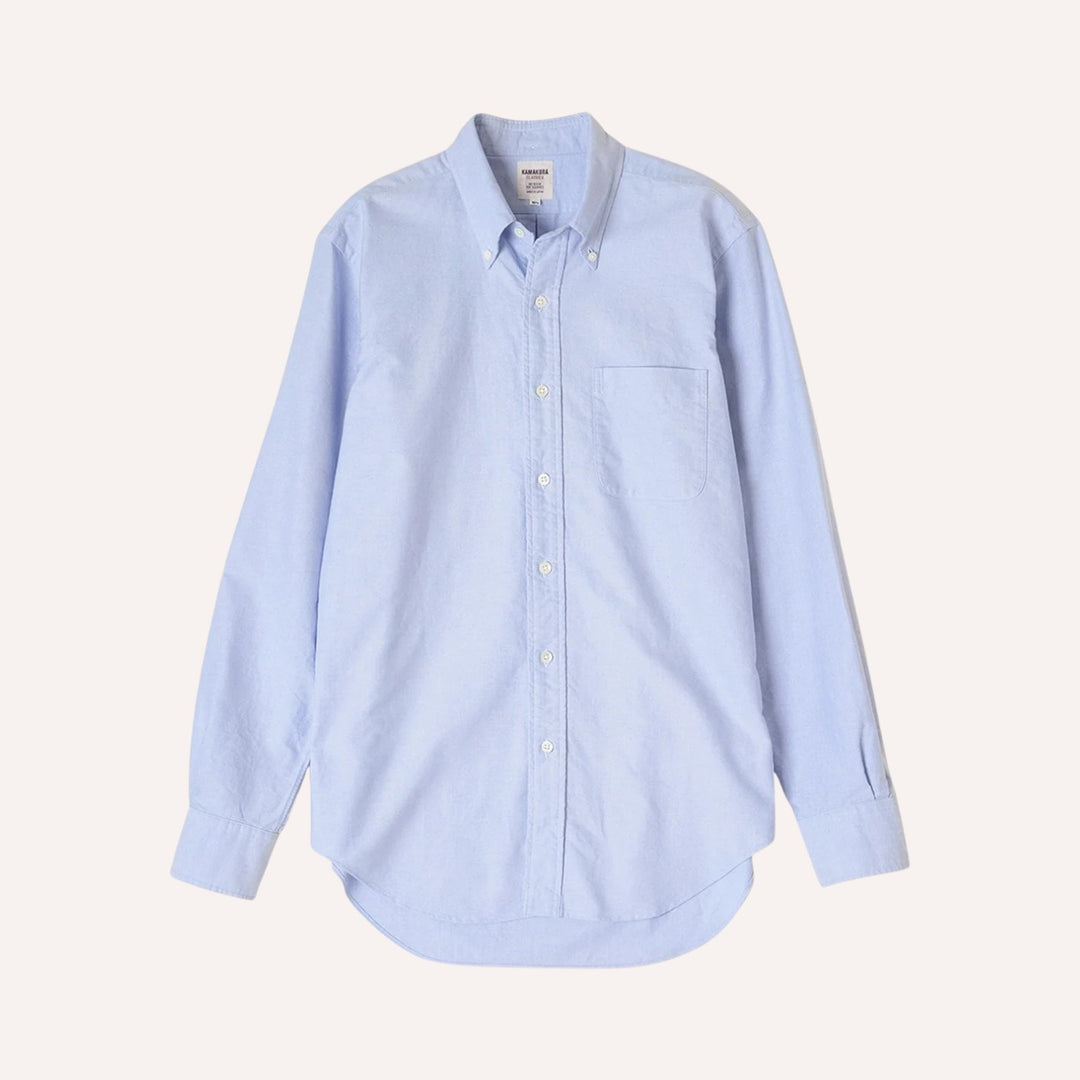 Light Blue Washed Oxford Button Down Shirt - New version