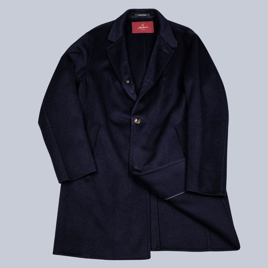 Navy Unlined Cashmere Coat