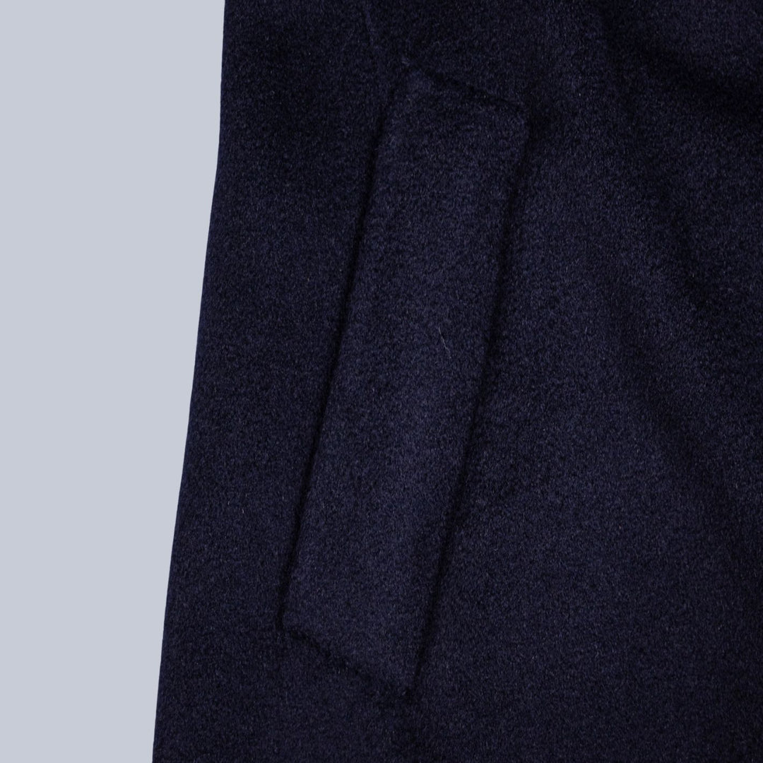 Navy Unlined Cashmere Coat