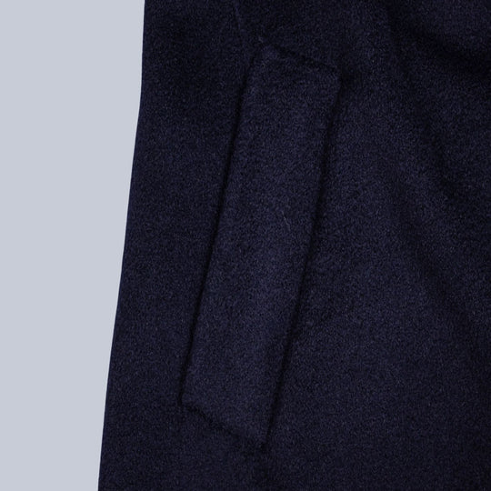 Navy Unlined Cashmere Coat