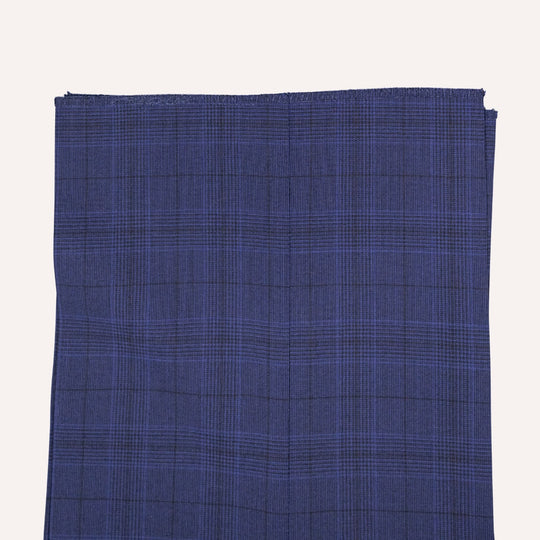 Navy Blue Glencheck Summer Wool Suit