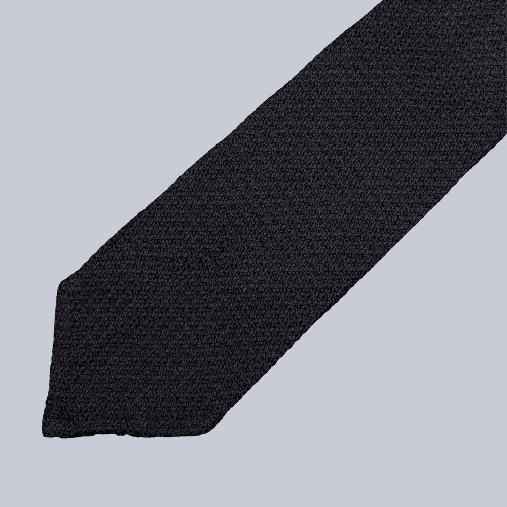 Black Grenadine Silk Tie